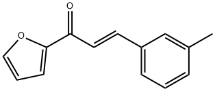 (2E)-1-(furan-2-yl)-3-(3-methylphenyl)prop-2-en-1-one Struktur