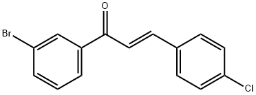 (2E)-1-(3-bromophenyl)-3-(4-chlorophenyl)prop-2-en-1-one Struktur