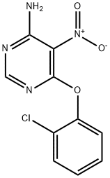 6-(2-chlorophenoxy)-5-nitropyrimidin-4-amine Struktur