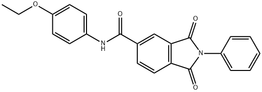 N-(4-ethoxyphenyl)-1,3-dioxo-2-phenylisoindoline-5-carboxamide Struktur