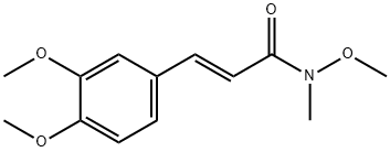 (2E)-3-(3,4-dimethoxyphenyl)-N-methoxy-N-methylprop-2-enamide Struktur