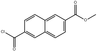 2-Naphthalenecarboxylic acid, 6-(chlorocarbonyl)-, methyl ester Struktur