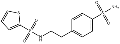 N-[2-(4-sulfamoylphenyl)ethyl]thiophene-2-sulfonamide Struktur