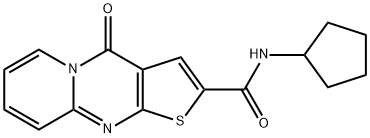 N-cyclopentyl-4-oxo-4H-pyrido[1,2-a]thieno[2,3-d]pyrimidine-2-carboxamide Struktur