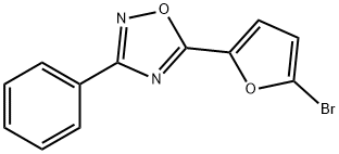 5-(5-bromofuran-2-yl)-3-phenyl-1,2,4-oxadiazole Struktur