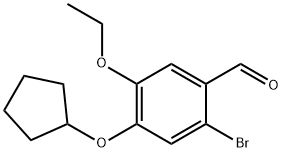 2-Bromo-4-(cyclopentyloxy)-5-ethoxybenzaldehyde Struktur