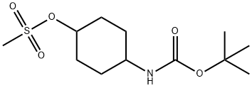 tert-butyl N-[4-(methanesulfonyloxy)cyclohexyl]carbamate Struktur