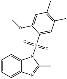 1-((2-methoxy-4,5-dimethylphenyl)sulfonyl)-2-methyl-1H-benzo[d]imidazole Struktur