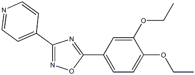 5-(3,4-diethoxyphenyl)-3-pyridin-4-yl-1,2,4-oxadiazole Struktur