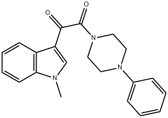 1-(1-Methyl-1H-indol-3-yl)-2-(4-phenyl-piperazin-1-yl)-ethane-1,2-dione Struktur