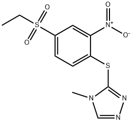 3-{[4-(ethylsulfonyl)-2-nitrophenyl]sulfanyl}-4-methyl-4H-1,2,4-triazole Struktur