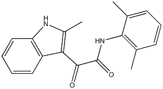 N-(2,6-dimethylphenyl)-2-(2-methyl-1H-indol-3-yl)-2-oxoacetamide Struktur