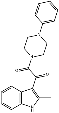 1-(2-methyl-1H-indol-3-yl)-2-(4-phenylpiperazin-1-yl)ethane-1,2-dione Struktur