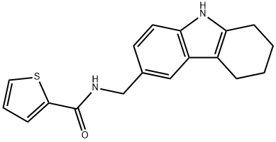 N-((2,3,4,9-tetrahydro-1H-carbazol-6-yl)methyl)thiophene-2-carboxamide Struktur