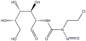 L-Glucose,2-[[[(2-chloroethyl)nitrosoamino]carbonyl]amino]-2-deoxy- Struktur