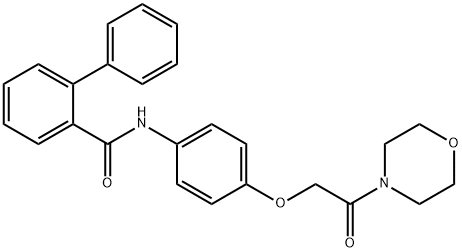 N-{4-[2-(morpholin-4-yl)-2-oxoethoxy]phenyl}biphenyl-2-carboxamide Struktur