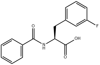 N-benzoyl-3-fluoro- Phenylalanine Struktur