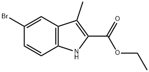 1H-Indole-2-carboxylic acid, 5-bromo-3-methyl-, ethyl ester Struktur