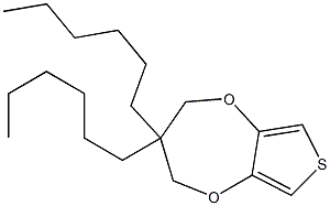 2H-Thieno[3,4-b][1,4]dioxepin, 3,3-dihexyl-3,4-dihydro- Struktur