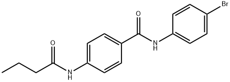 N-(4-bromophenyl)-4-(butanoylamino)benzamide Struktur