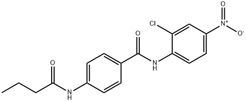 4-(butanoylamino)-N-(2-chloro-4-nitrophenyl)benzamide Struktur