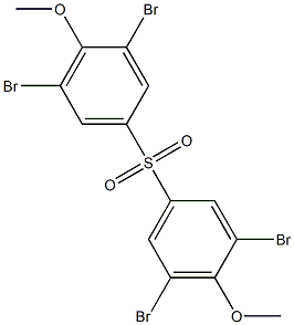 1,3-dibromo-5-(3,5-dibromo-4-methoxyphenyl)sulfonyl-2-methoxybenzene Struktur