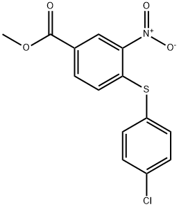 4-(4-Chloro-phenylsulfanyl)-3-nitro-benzoic acid methyl ester Struktur