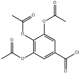 Benzoyl chloride, 3,4,5-tris(acetyloxy)- Struktur