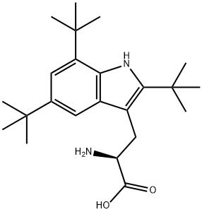 2,5,7-Tris-tert-butyl-DL-tryptophan Struktur