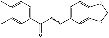 (2E)-3-(2H-1,3-benzodioxol-5-yl)-1-(3,4-dimethylphenyl)prop-2-en-1-one Struktur