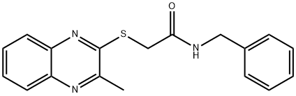 N-benzyl-2-((3-methylquinoxalin-2-yl)thio)acetamide Struktur