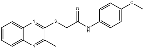 N-(4-methoxyphenyl)-2-((3-methylquinoxalin-2-yl)thio)acetamide Struktur