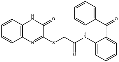 N-(2-benzoylphenyl)-2-((3-hydroxyquinoxalin-2-yl)thio)acetamide Struktur