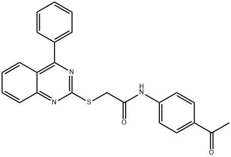 N-(4-acetylphenyl)-2-((4-phenylquinazolin-2-yl)thio)acetamide Struktur