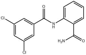 N-(2-carbamoylphenyl)-3,5-dichlorobenzamide Struktur