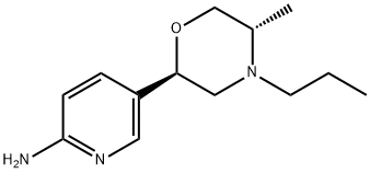 2-Pyridinamine, 5-[(2R,5S)-5-methyl-4-propyl-2-morpholinyl]- Struktur