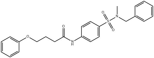 N-[4-[benzyl(methyl)sulfamoyl]phenyl]-4-phenoxybutanamide Struktur