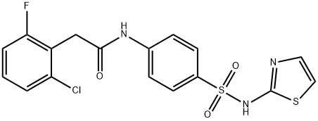 2-(2-chloro-6-fluorophenyl)-N-[4-(1,3-thiazol-2-ylsulfamoyl)phenyl]acetamide Struktur