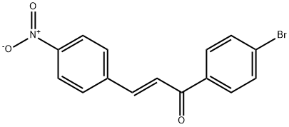 2-Propen-1-one, 1-(4-bromophenyl)-3-(4-nitrophenyl)-, (2E)- Struktur