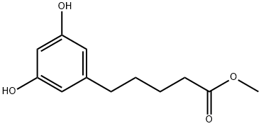 Benzenepentanoic acid, 3,5-dihydroxy-, methyl ester Struktur