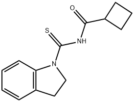 N-(2,3-dihydro-1H-indol-1-ylcarbonothioyl)cyclobutanecarboxamide Struktur