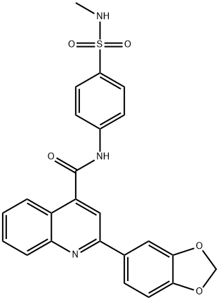 2-(1,3-benzodioxol-5-yl)-N-[4-(methylsulfamoyl)phenyl]quinoline-4-carboxamide Struktur