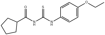 N-{[(4-ethoxyphenyl)amino]carbonothioyl}cyclopentanecarboxamide Struktur