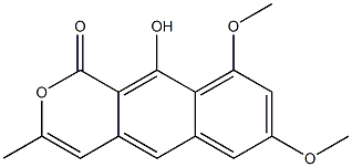 1H-Naphtho[2,3-c]pyran-1-one, 10-hydroxy-7,9-dimethoxy-3-methyl- Struktur