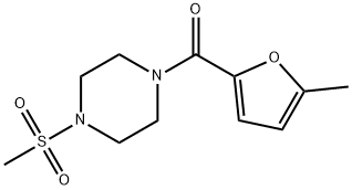 (5-methylfuran-2-yl)-(4-methylsulfonylpiperazin-1-yl)methanone Struktur