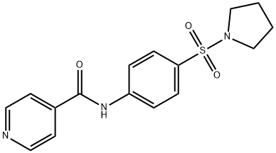 N-(4-pyrrolidin-1-ylsulfonylphenyl)pyridine-4-carboxamide Struktur