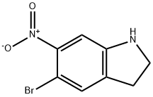 5-Bromo-6-nitro-2,3-dihydro-1H-indole Struktur