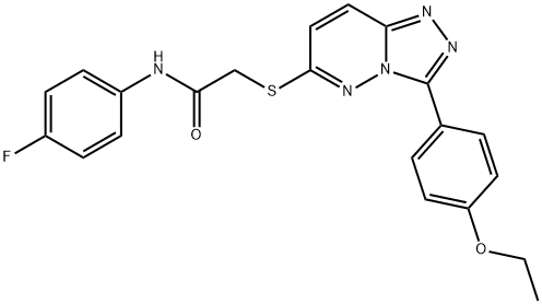 2-((3-(4-ethoxyphenyl)-[1,2,4]triazolo[4,3-b]pyridazin-6-yl)thio)-N-(4-fluorophenyl)acetamide Struktur