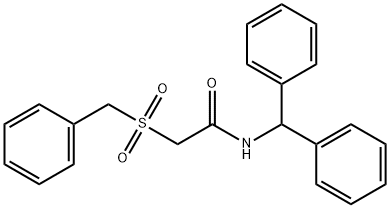 2-(benzylsulfonyl)-N-(diphenylmethyl)acetamide Struktur