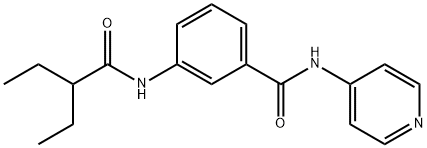 3-(2-ethylbutanoylamino)-N-pyridin-4-ylbenzamide Struktur